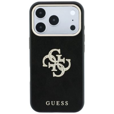4. Etui Guess Smooth & Big Strass Logo & Strap do iPhone 18 Pro / 17 Pro czarny