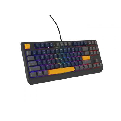 6. GENESIS THOR 230 TKL klawiatura Gaming USB + RF Wireless + Bluetooth QWERTY Czarny, Niebieski, Szary, Pomarańczowy