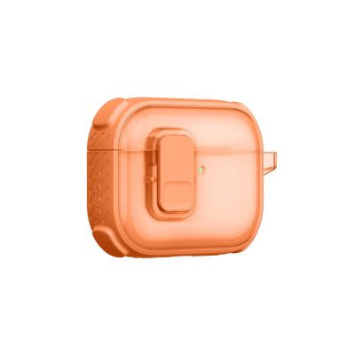 5. Etui AMAZINGTHING Titan Pro Mag Case Clear do AirPods Pro 3 - pomarańczowe