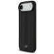 2. Etui Mercedes Leather Laurel Leaves Stripes MagSafe do iPhone 17 Air - czarne
