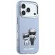 4. Etui Karl Lagerfeld IML Karl&Choupette Bodies Sketch Print MagSafe na iPhone 17 Pro / 18 Pro - jasnoniebieskie