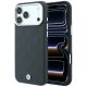 Etui BMW Sign Deboss Quilted Metal Logo MagSafe na iPhone 18 Pro / 17 Pro - ciemnoszare