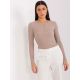 Ciemnobeżowa bawełniana bluzka BASIC FEEL GOOD  (RV-BZ-9211.26X)