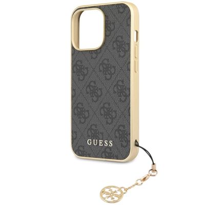 6. Etui Guess 4G Charms Collection na iPhone 14 Pro - szare