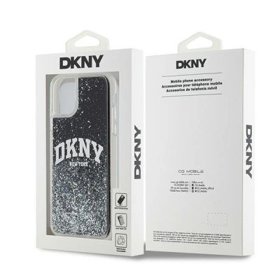 4. Etui DKNY Liquid Glitter Big Logo na iPhone 11 / Xr - czarne