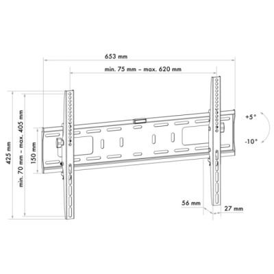 12. Uchwyt ścienny uchylny do telewizora 37–70" Schwaiger TILT 3 (LWHT7050 513)