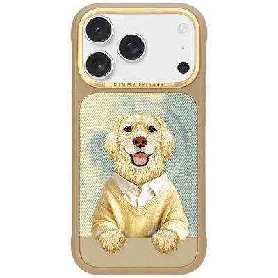 Etui Nimmy Gentle Pets Series Dog MagSafe na iPhone 17 Pro Max - brązowe