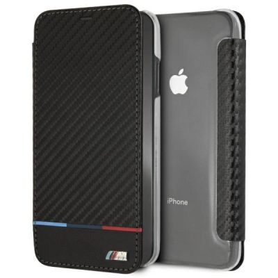 Etui BMW Carbon Tricolor Stripe na iPhone XS Max  - czarne