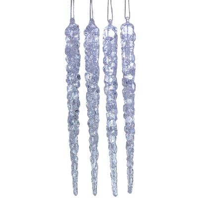 7. SOPLE LODU KRYSZTAŁOWE DEKORACJA WISZĄCA 22CM 4SZT