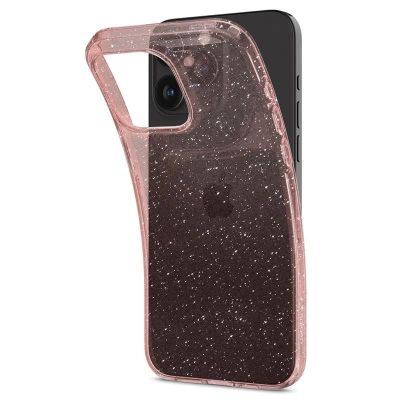 6. Etui Spigen Liquid Crystal Glitter na iPhone 15 Pro Max - różowo-przezroczyste