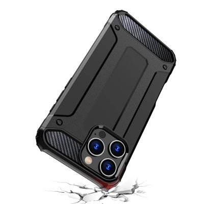 8. Etui Hybrid Armor pancerne na iPhone 16 Pro Max - czarne