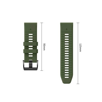 4. Pasek Tech-Protect Silicone na Garmin Fenix 5 / 6 / 6 Pro / 7 / 8 / 8 Pro / E / 9 / 9 Pro (51 mm) - zielony