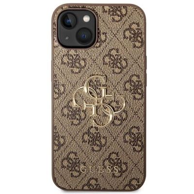 3. Etui Guess 4G Big Metal Logo na iPhone 14 - brązowe