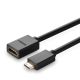9. Ugreen kabel adapter przejściówka HDMI (żeński) - mini HDMI (męski) 4K 60 Hz Ethernet HEC ARC audio 32 kanały 22 cm czarny (20137)