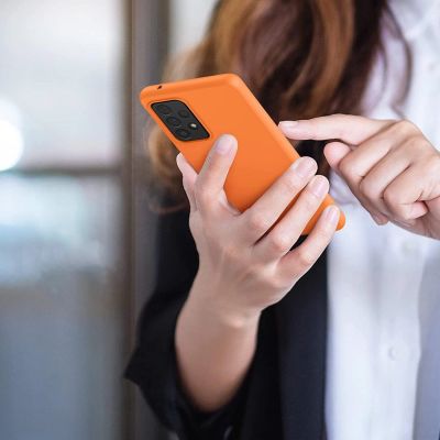 4. Silicone Case elastyczne silikonowe etui pokrowiec Samsung Galaxy A22 4G różowy