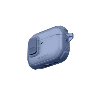 12. Etui AMAZINGTHING Titan Pro Mag Case Clear do AirPods Pro 3 - niebieskie