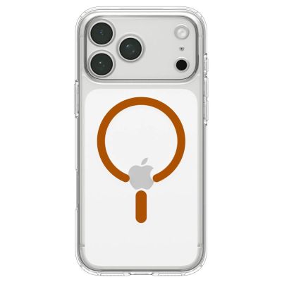 4. Etui Spigen Ultra Hybrid MagSafe na iPhone 18 Pro / 17 Pro - przezroczysto-pomarańczowe