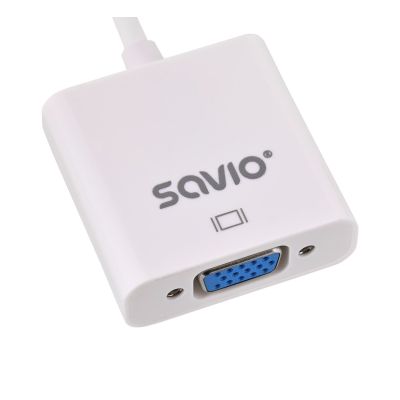 4. SAVIO ADAPTER HDMI (M) -VGA(F) BIAŁY CL-201