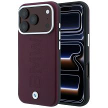 Etui BMW Sign Centered Deboss MagSafe na iPhone 17 Pro Max / 18 Pro Max - bordowe