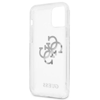 7. Etui Guess 4G Silver Charms Collection na iPhone 12 Pro Max - przezroczyste