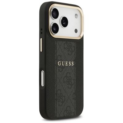 4. Etui Guess 4G Stripe MagSafe na iPhone 17 Pro - czarne
