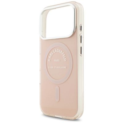 6. Etui Karl Lagerfeld IML Karl RSG Logo MagSafe do iPhone 17 Pro - różowe