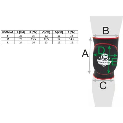9. Ochraniacze - Elastyczne Ściągacze na kolana z warstwą amortyzujacą ARP-2109 S