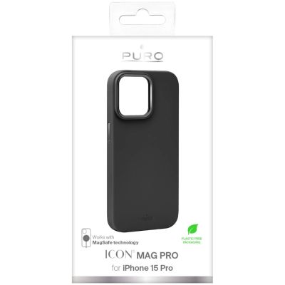 2. Etui silikonowe Puro Icon Mag Pro MagSafe do iPhone 15 Pro - czarne