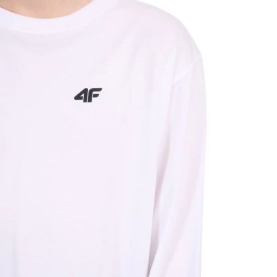 3. Koszulka dla chłopca 4F longsleeve M655 biała 4FJWMM00TLONM655 10S