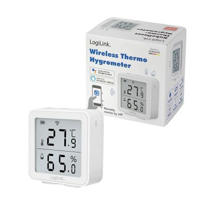 8. LogiLink SC0116 higrometr i psychrometr Wewnętrzna Higrometr elektroniczny Biały