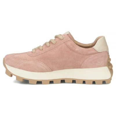 4. Skórzane półbuty sneakersy na platformie różowe Filippo DP7498