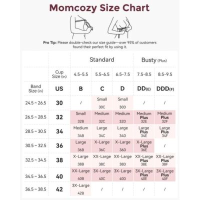 4. MOMCOZY YN46 bezszwowy biustonosz do karmienia Floral Support cielisty S