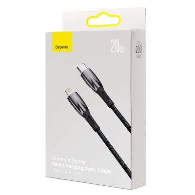 6. Kabel Baseus CADH000101 Lightning - USB-C PD 20W 480Mb/s 2m - czarny