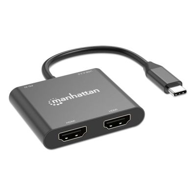 5. Manhattan 154321 adapter kablowy 0,15 m USB Type-C 2 x HDMI Czarny