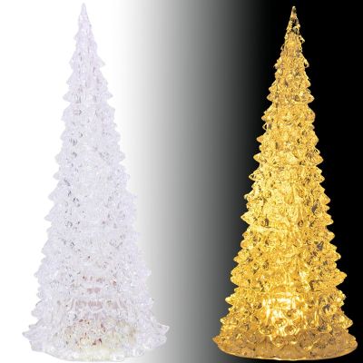3. CHOINKA DEKORACYJNA PRZEŹROCZYSTA LED CIEPŁY BIAŁY 27CM