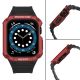 4. Pasek z etui ochronnym Protect Strap Band do Apple Watch 38 / 40 / 41 mm opaska obudowa pancerna - czarny, czerwony