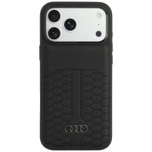 Etui Audi Leather Case MagSafe na iPhone 18 Pro Max / 17 Pro Max - czarne