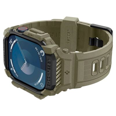 7. Pasek Spigen Rugged Armor ”Pro” na Apple Watch 10 (46 MM) - zielony