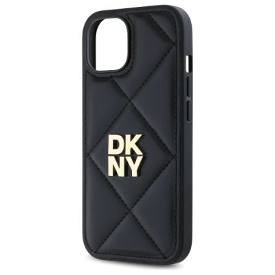 6. Etui DKNY Quilted Stack Logo na iPhone 14 - czarne