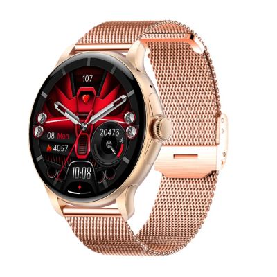 2. Smartwatch Damski Rubicon RNCF35 ROSE GOLD Bransoleta + Pasek Pink