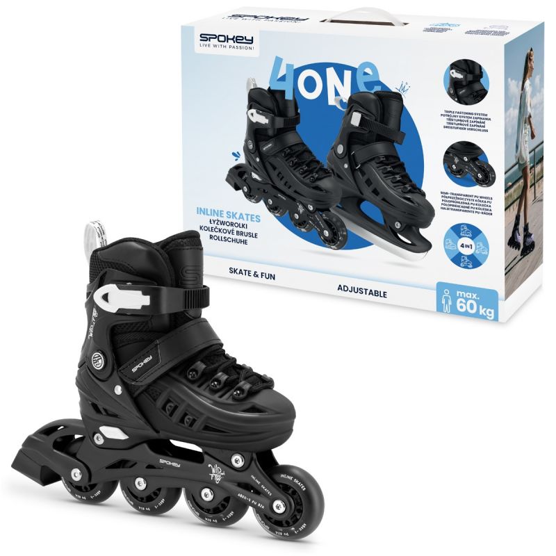 13. Łyżworolki Spokey 4W1 4One Jr SPK-944620 r. 29-33