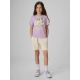 4. T-shirt regular z nadrukiem dziewczęcy 4F 4FJRAW26TTSHF4326-052S