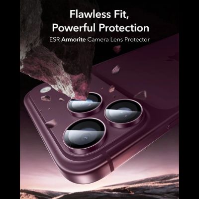 2. Szkło hartowane na aparat ESR Armorite Camera Protector na iPhone 18 Pro / 18 Pro Max - dark cherry
