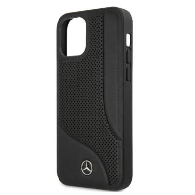 6. Etui Mercedes Leather Perforated Area na iPhone 12 Pro Max - czarne