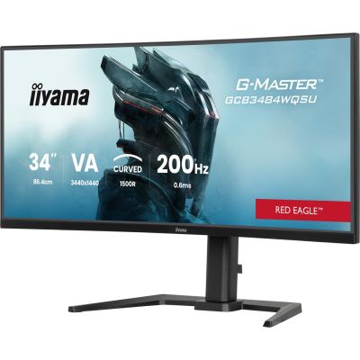 4. iiyama G-MASTER GCB3484WQSU-B2 34IN PRO-GAMING 0.4MS VA LCD 3440X144 monitor komputerowy 86,4 cm (34") 3440 x 1440 px UltraWide Quad HD Czarny