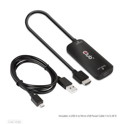 11. CLUB3D CAC-1336 adapter kablowy 1 m HDMI + USB USB Type-C Czarny