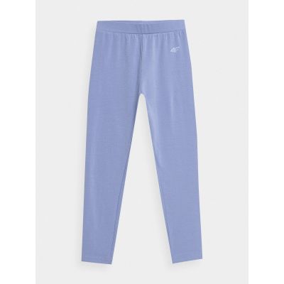 6. Legginsy bawełniane elastyczne dziewczęce 4F Junior