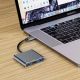 5. HUB Tech-Protect V1 3w1 USB-C - USB-A 3.0 / USB-C PD 100W / HDMI 4K 30Hz - szary