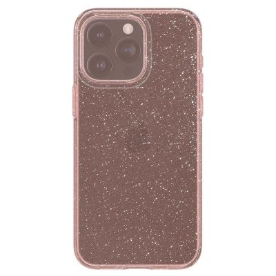 3. Etui Spigen Liquid Crystal Glitter na iPhone 15 Pro Max - różowo-przezroczyste