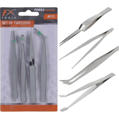 2. PĘSETY ZESTAW 4 SZT FX TOOLS